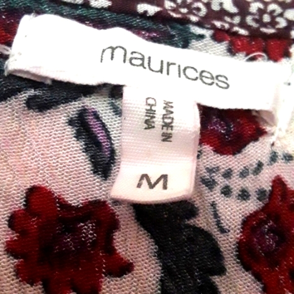 Maurices Cropped Summer Tank Top Floral print with tassels size medium - Picture 5 of 5